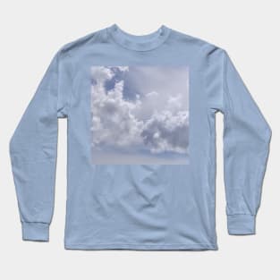 Summer Cloudy Day With Blue Sky and Gray Clouds Long Sleeve T-Shirt